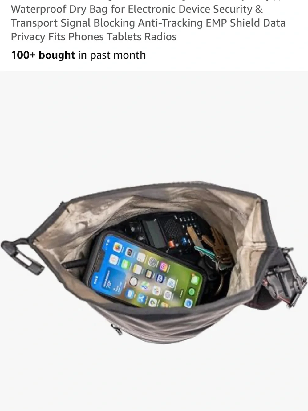 Mission Darkness Faraday Waterproof Sling Dry Bag
